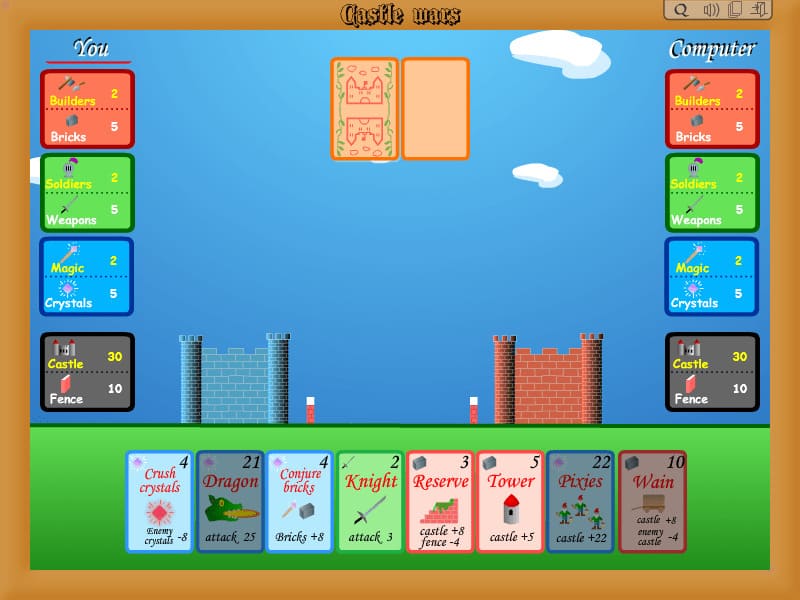CastleWars Flash Player game – build or die